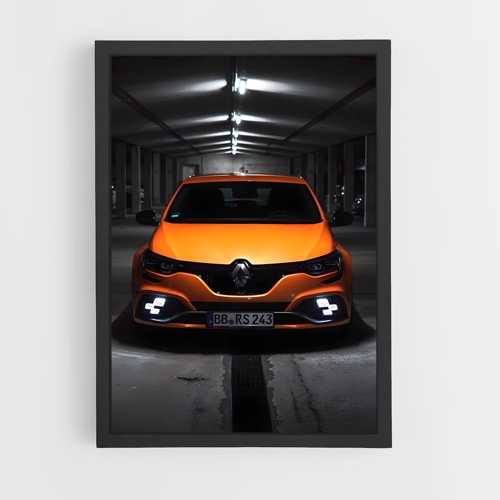 Poster Orange Électrique – affiche Renault (vue 2)
